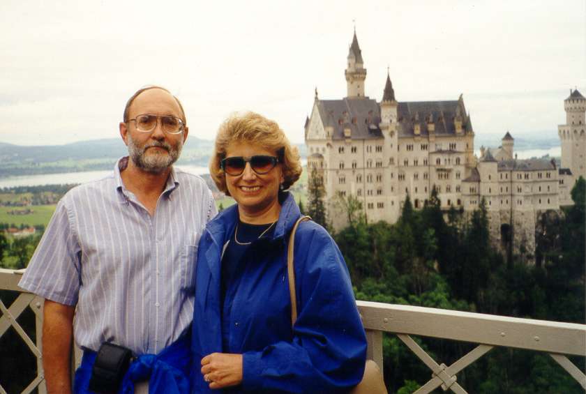 Photo of Tom & Lynda Plymate at Neuschwanstein Castle, Bavaria, summer 1998