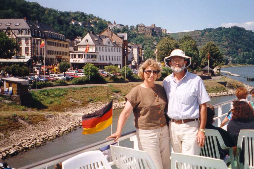 Photo of Tom & Lynda Plymae cruising the Rhine, summer 1998