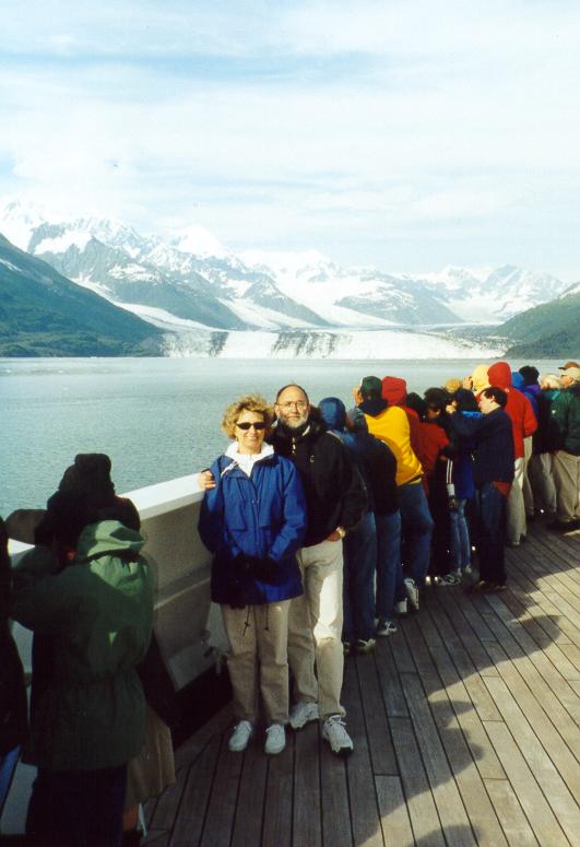 Photo of Tom & Lynda Plymate aboard MS Ryndam, College Fjord, Alaska